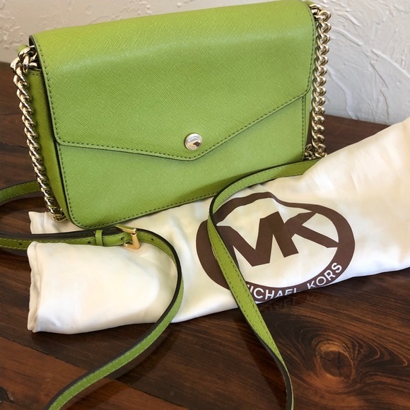 Michael Kors green saffiano Crossbody - Picture 1 of 7